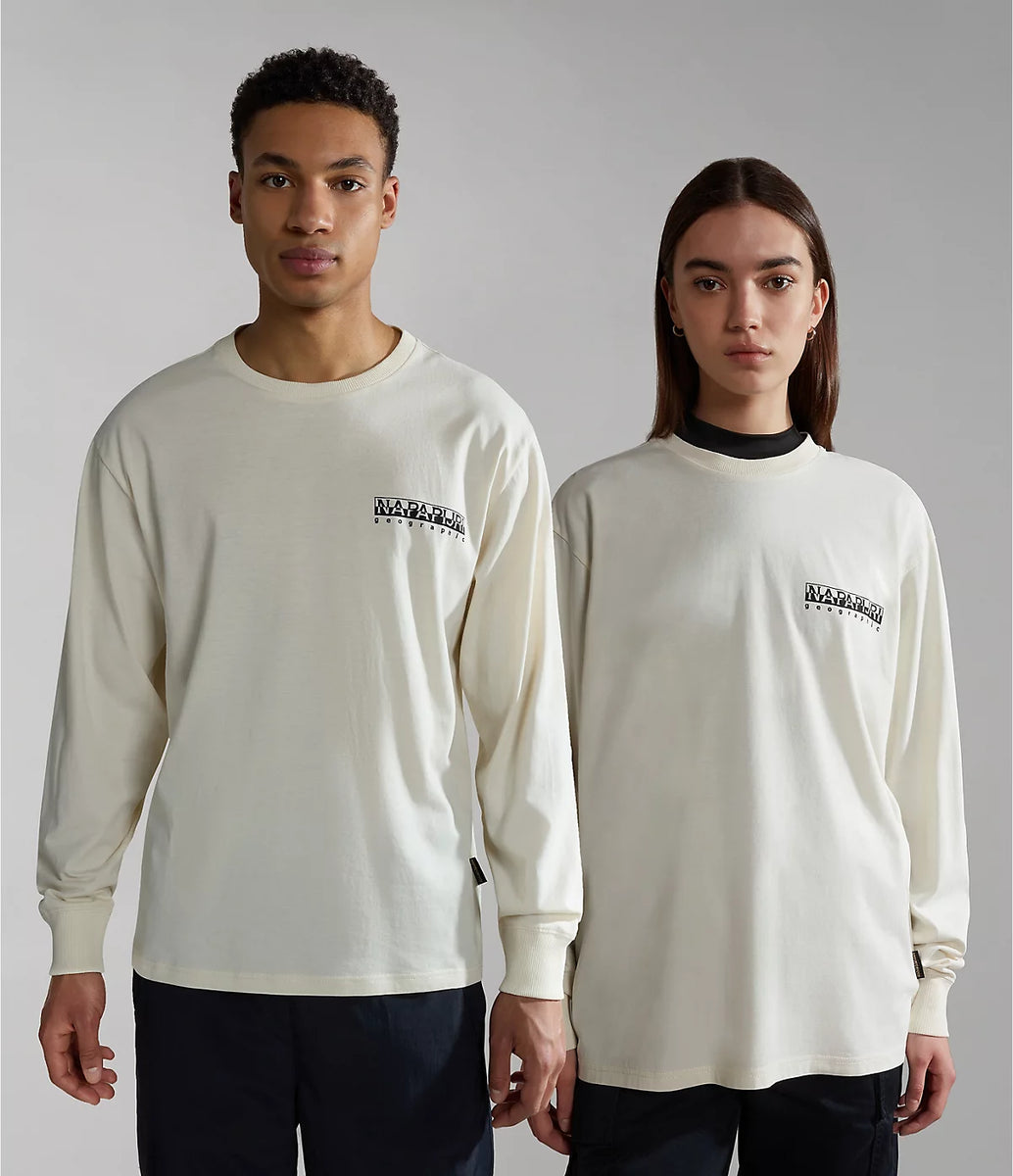 送料込★NAPAPIJRI★ S-Telemark 1 長袖Tシャツ Napapijri Telemark Long Sleeve T-Shirt - White | Jacamo