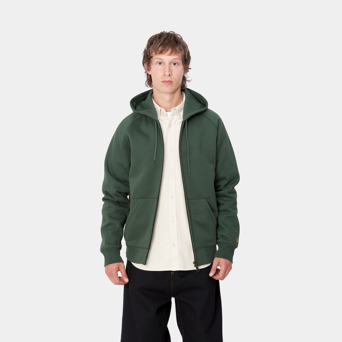 Carhartt WIP Zip Hooded Chase Jacket Sycamore Tree Green – Inocencia