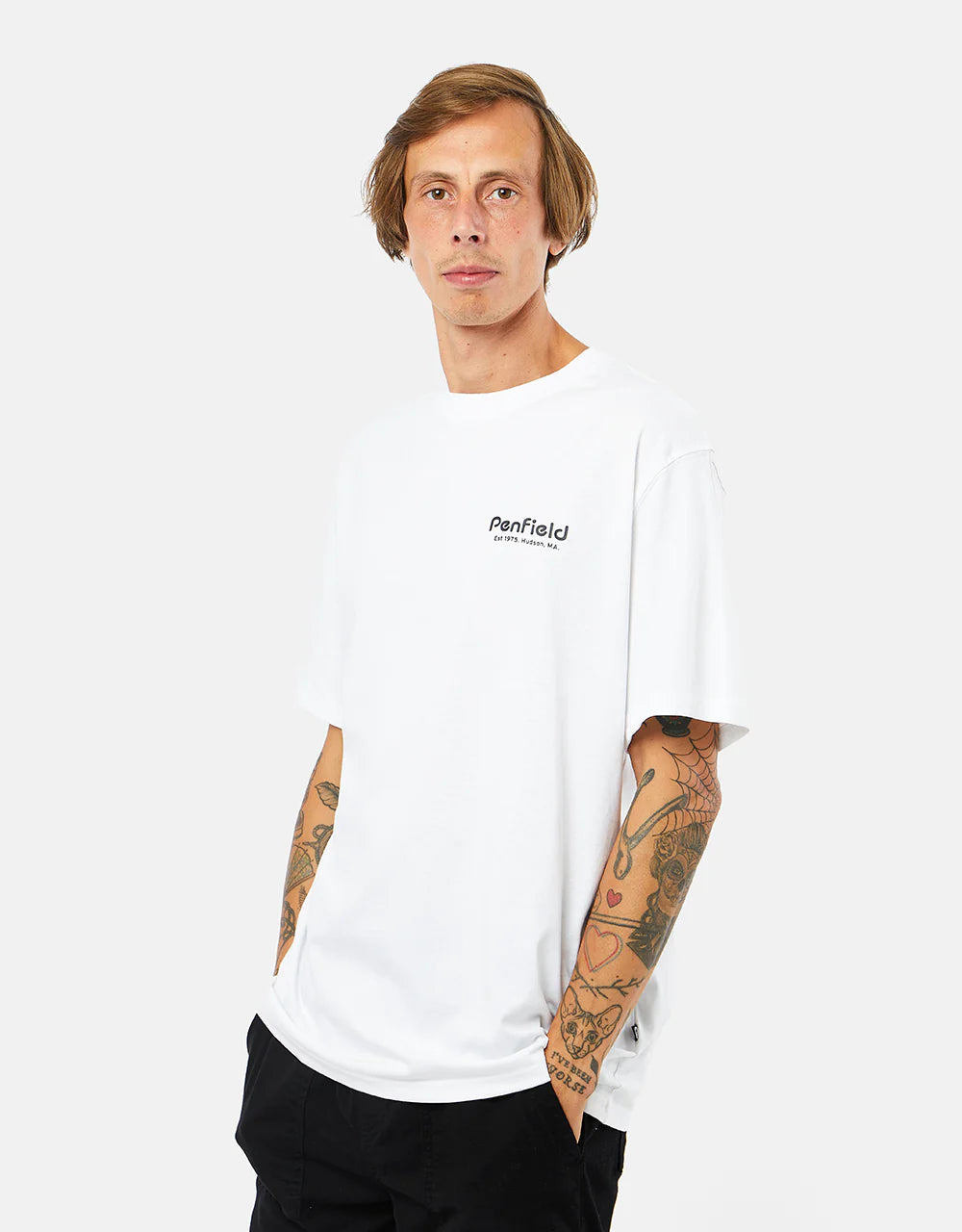 Penfield Ridge Trail Back Graphic T-Shirt Bright White