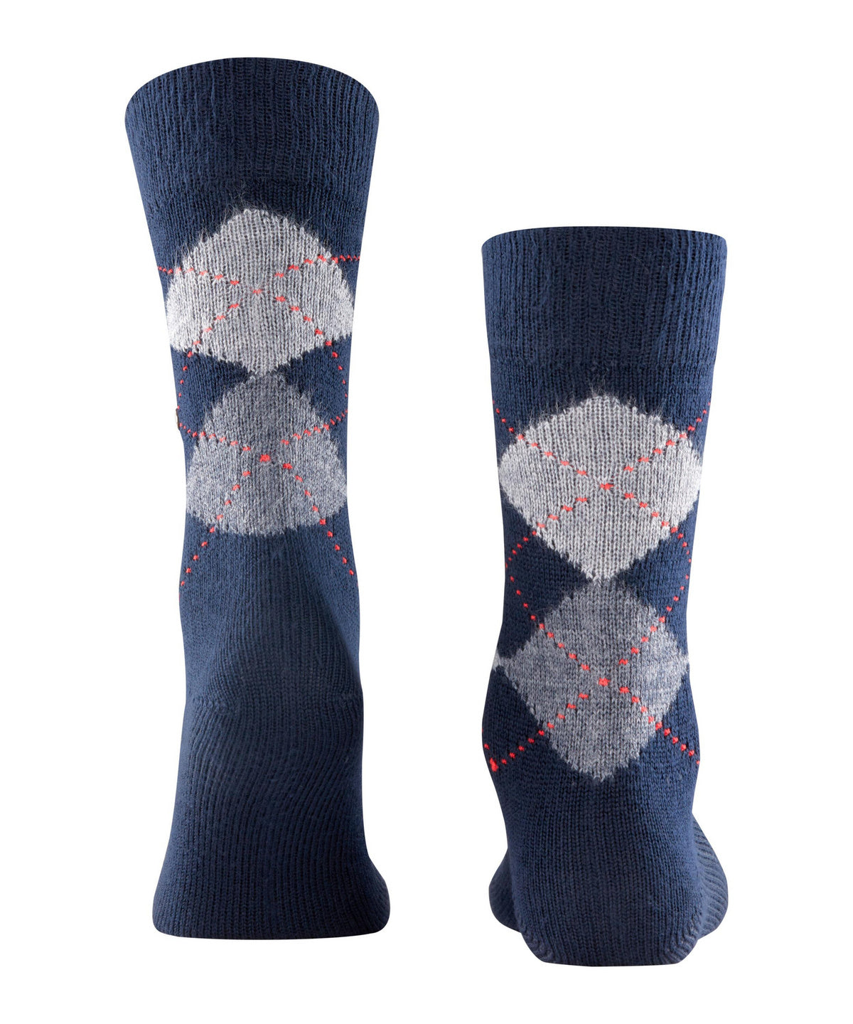 Burlington Preston Argyle Socks Marine Blue