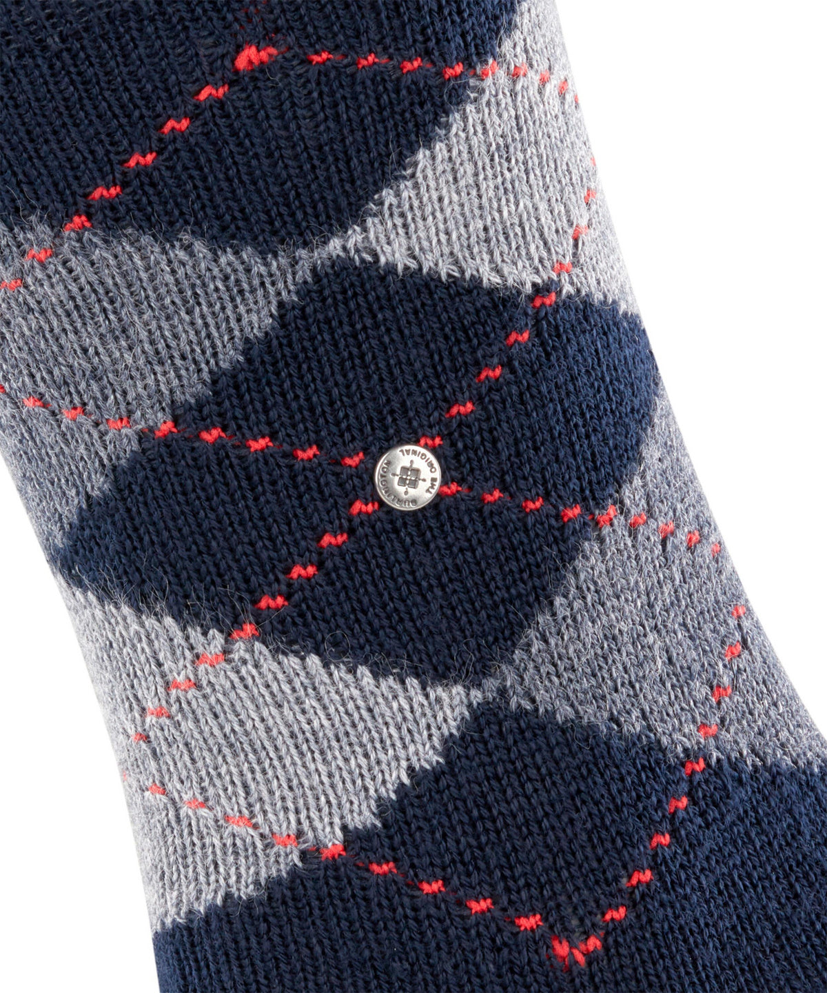 Burlington Preston Argyle Socks Marine Blue