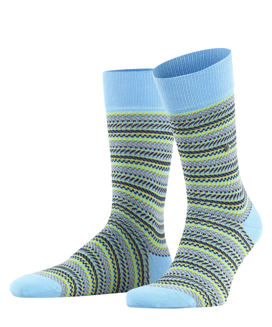 Burlington Fair Isle Fashion Socks Light Blue