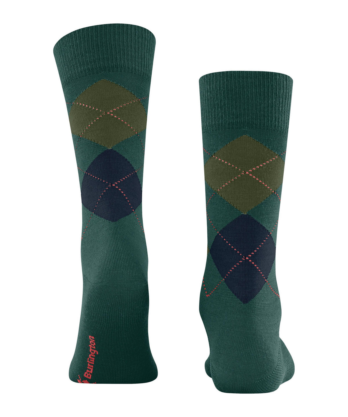 Burlington Edinburgh Argyle Wool Mix Socks Deep Teal