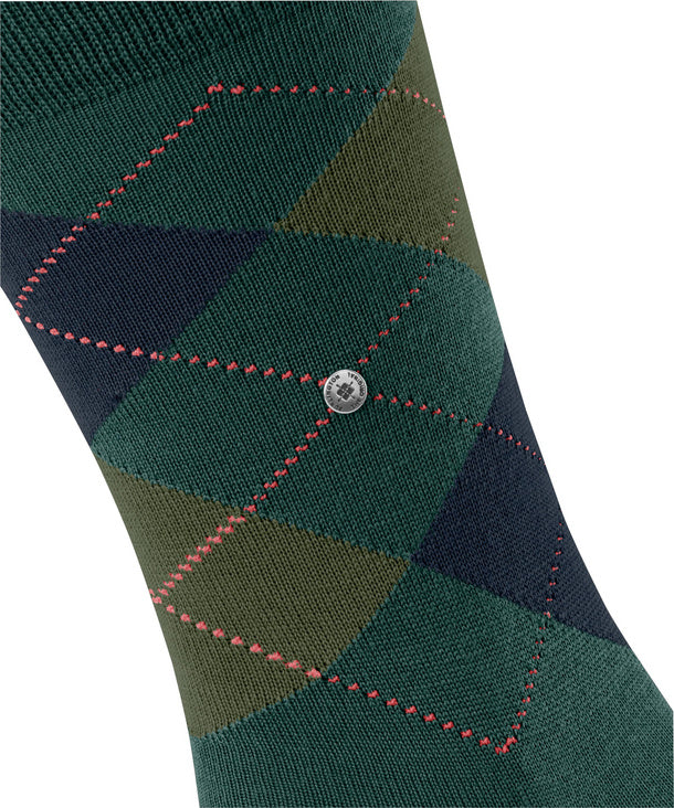 Burlington Edinburgh Argyle Wool Mix Socks Deep Teal
