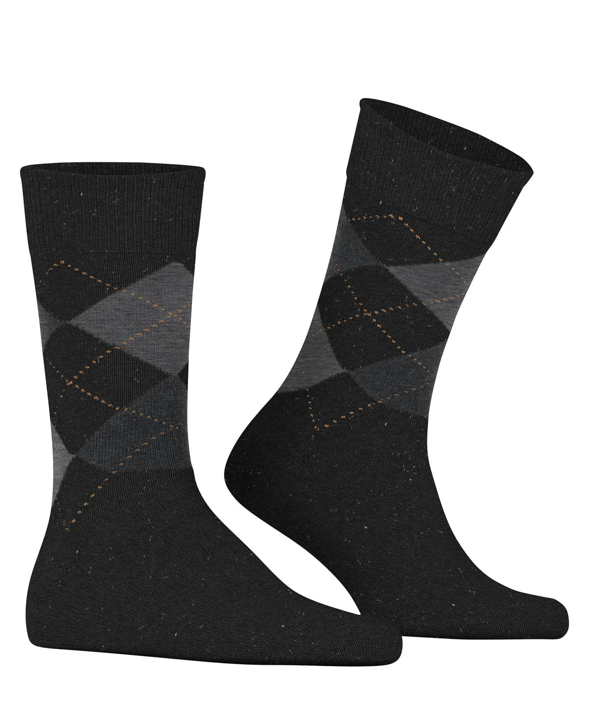 Burlington Dundee Argyle Tweed Wool Socks Anthra.Mel Grey