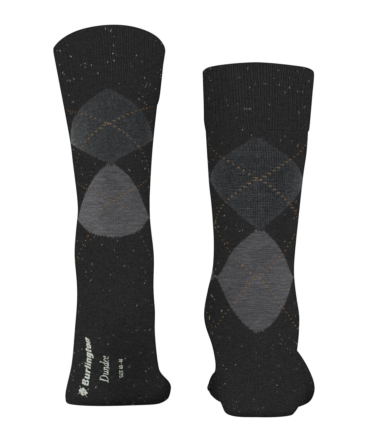 Burlington Dundee Argyle Tweed Wool Socks Anthra.Mel Grey