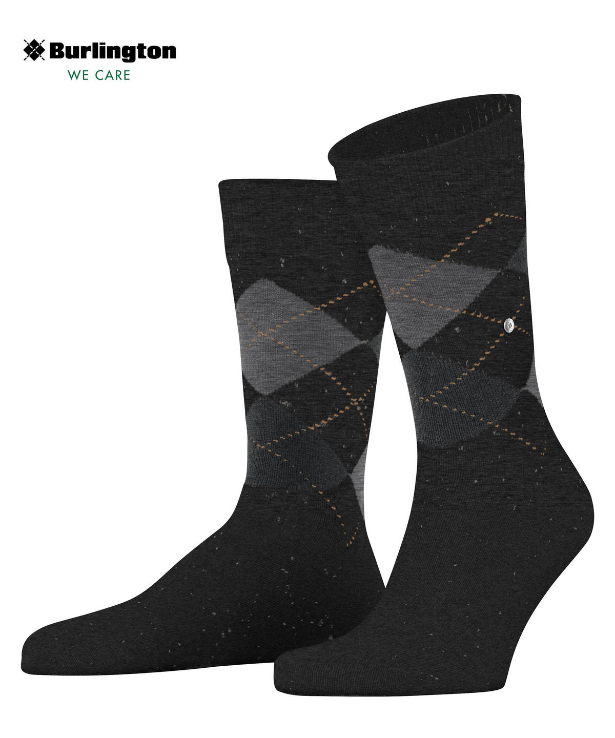 Burlington Dundee Argyle Tweed Wool Socks Anthra.Mel Grey