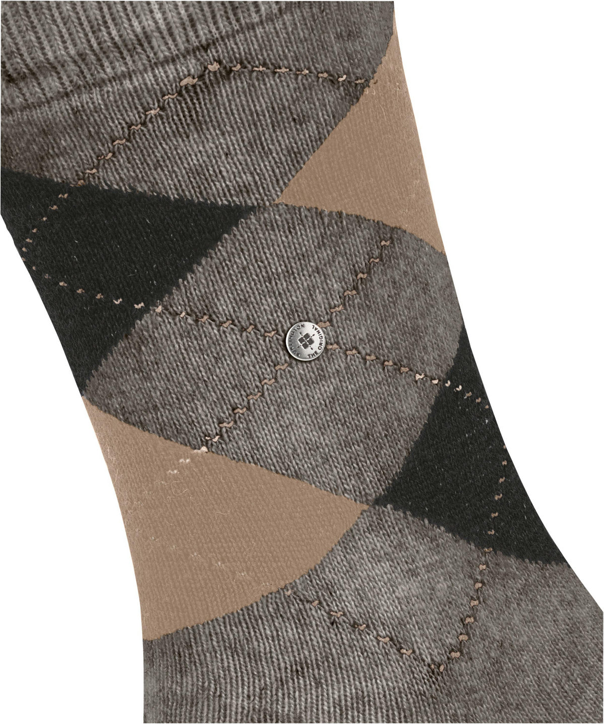 Burlington Dundee Argyle Tweed Wool Socks Smoke Melange