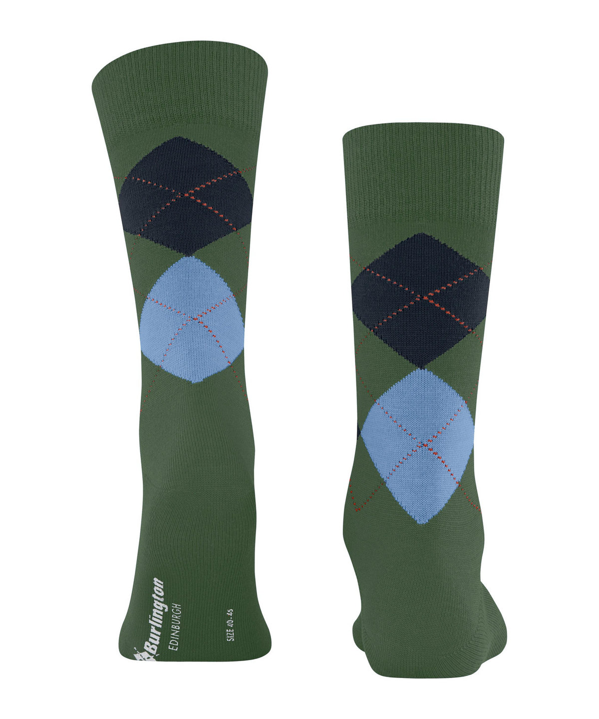 Burlington King Argyle Organic Cotton Socks Black/Grey/Green
