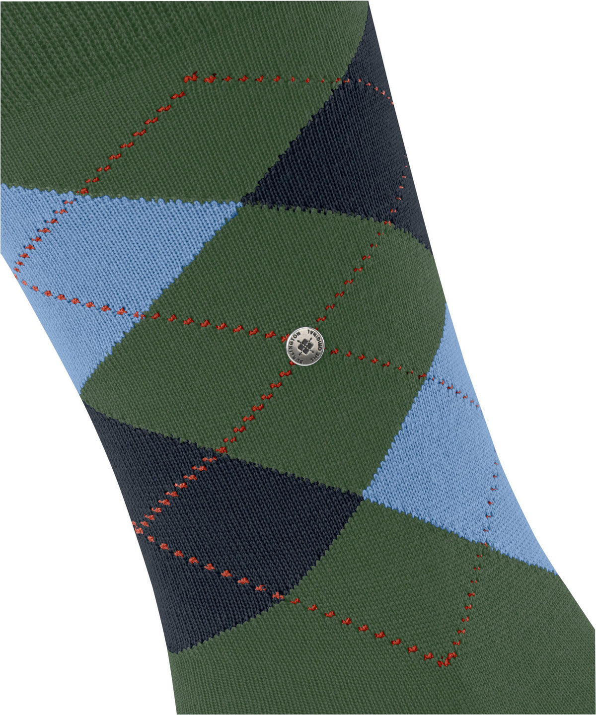 Burlington King Argyle Organic Cotton Socks Black/Grey/Green
