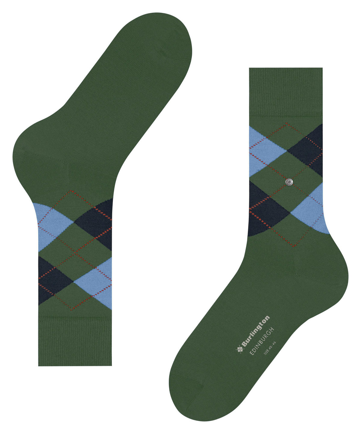 Burlington King Argyle Organic Cotton Socks Black/Grey/Green