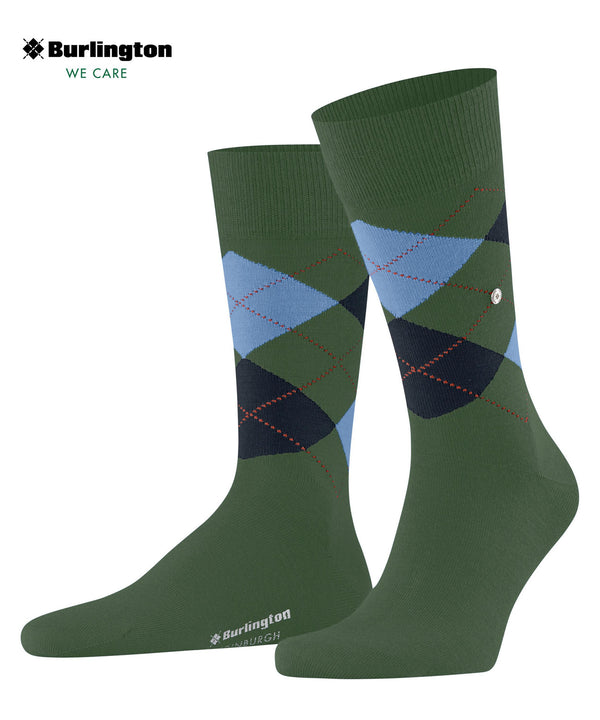 Burlington King Argyle Organic Cotton Socks Black/Grey/Green