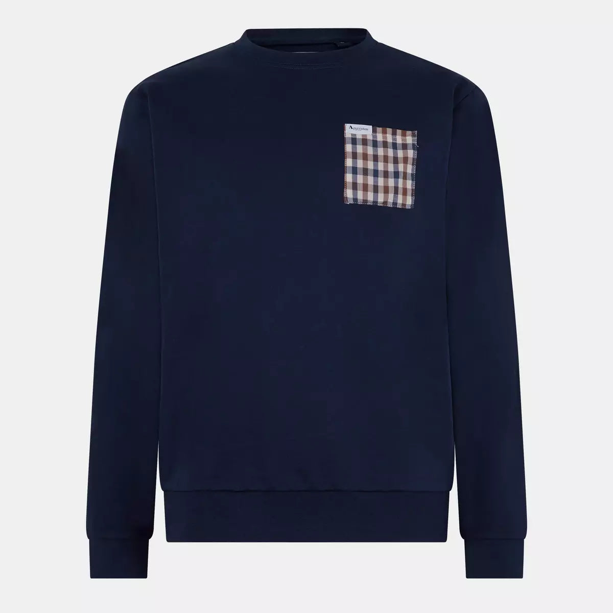 Aquascutum Active Club Check Pocket Sweat Navy