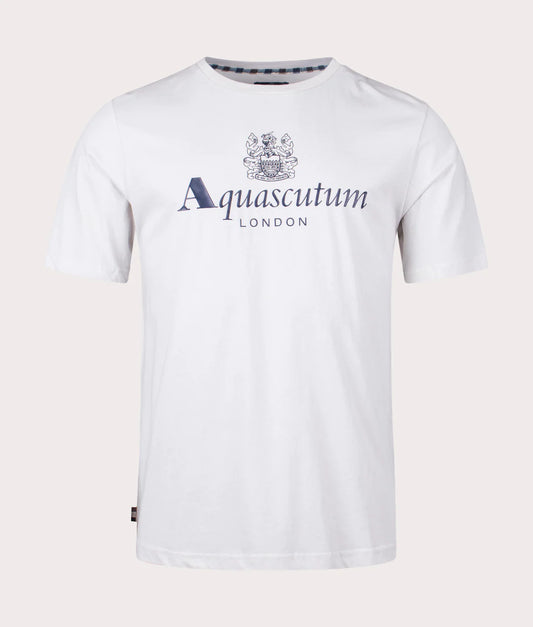 Aquascutum Active Big Logo T-Shirt Optical White