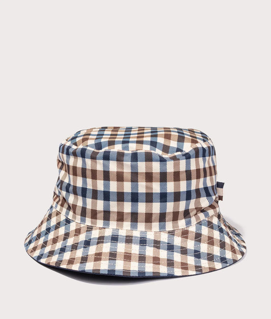 Aquascutum Active Reversible Club Check/Navy Bucket Hat
