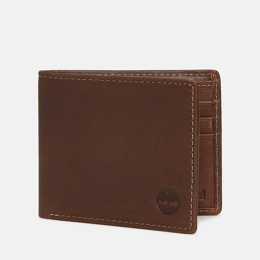 Timberland Bryson Leather Billfold Wallet Brown