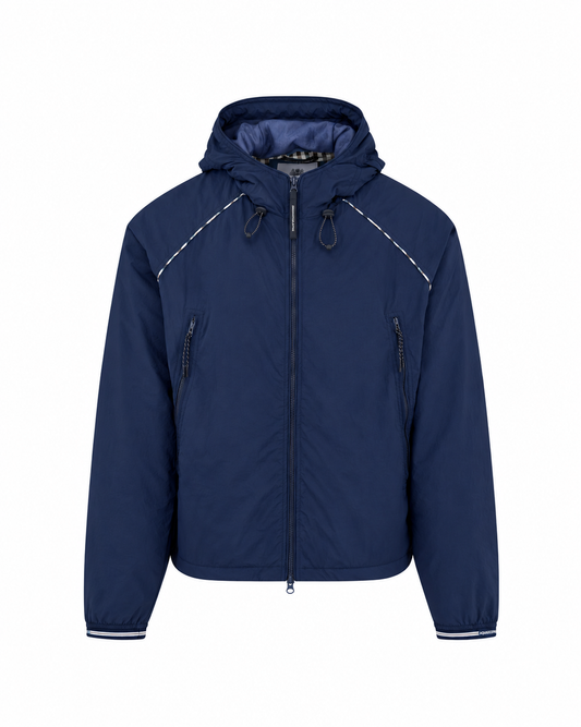 Aquascutum Crimp Hooded Jacket Navy