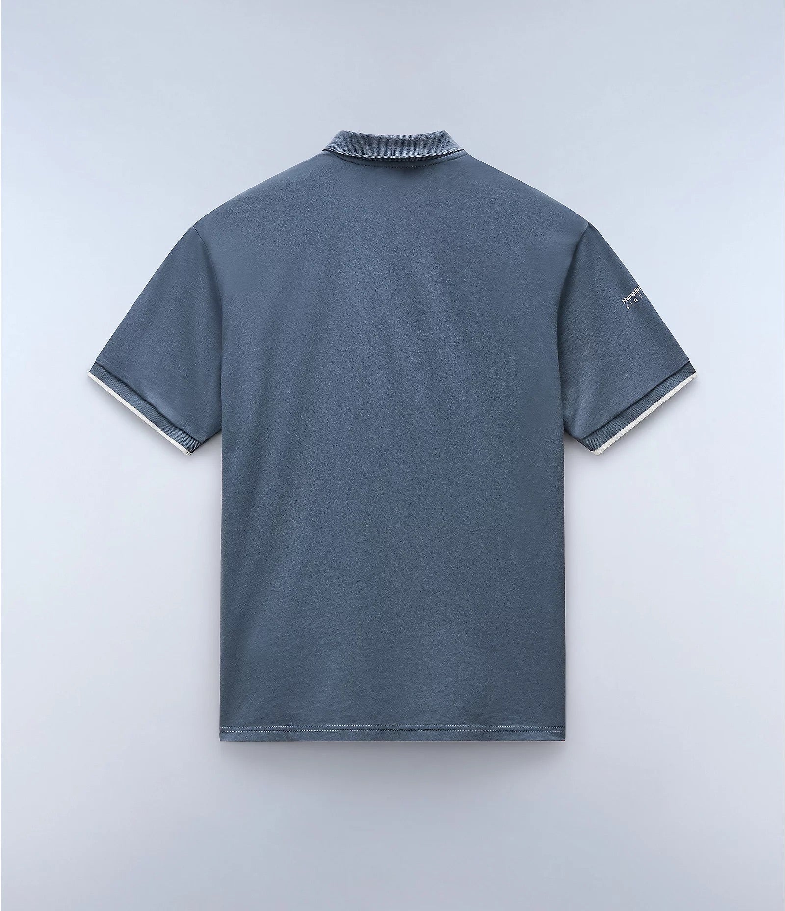 Napapijri Badge Summer Short Sleeve Polo Shirt Stormy Weat Grey