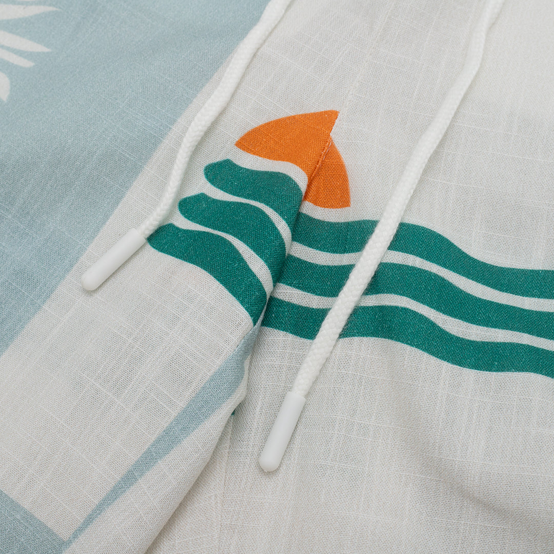 Parlez Cabo Print Shorts Sea Mist