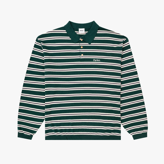 Parlez Crossfield LS Polo Knit Deep Green