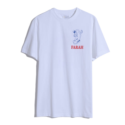 Farah Wake Back Graphic T-Shirt White