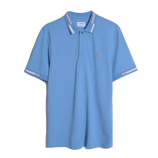 Farah Maxwell Tipping Polo Arctic Blue