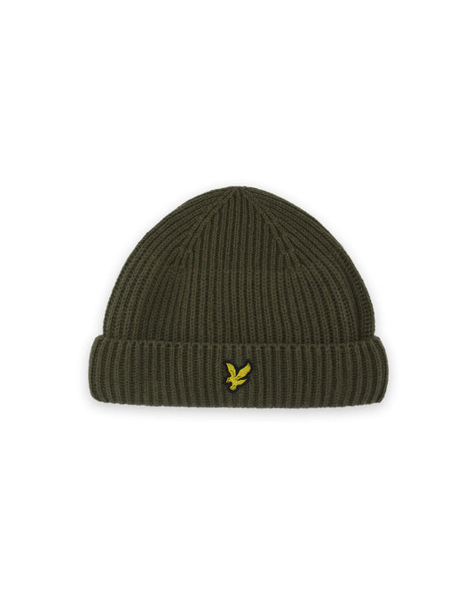 Lyle & Scott Ribbed Beanie True Olive