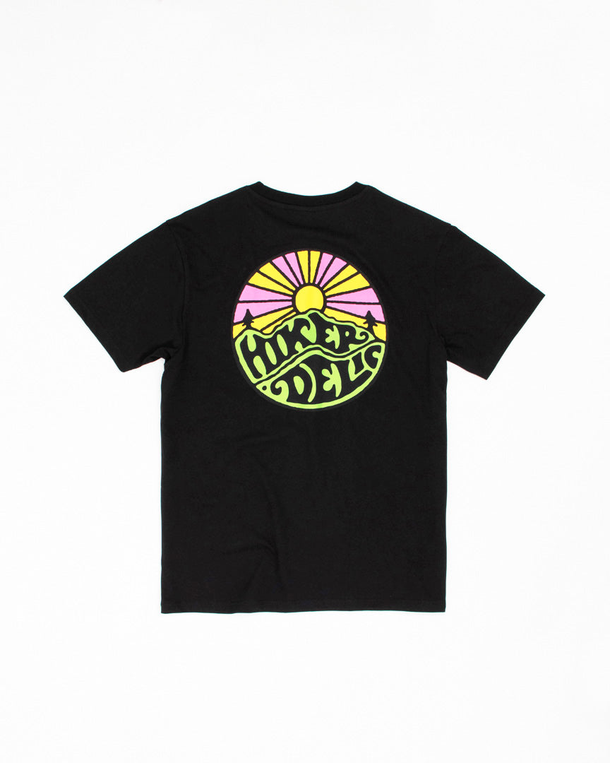 Hikerdelic Backprint Original Logo T-Shirt in Black