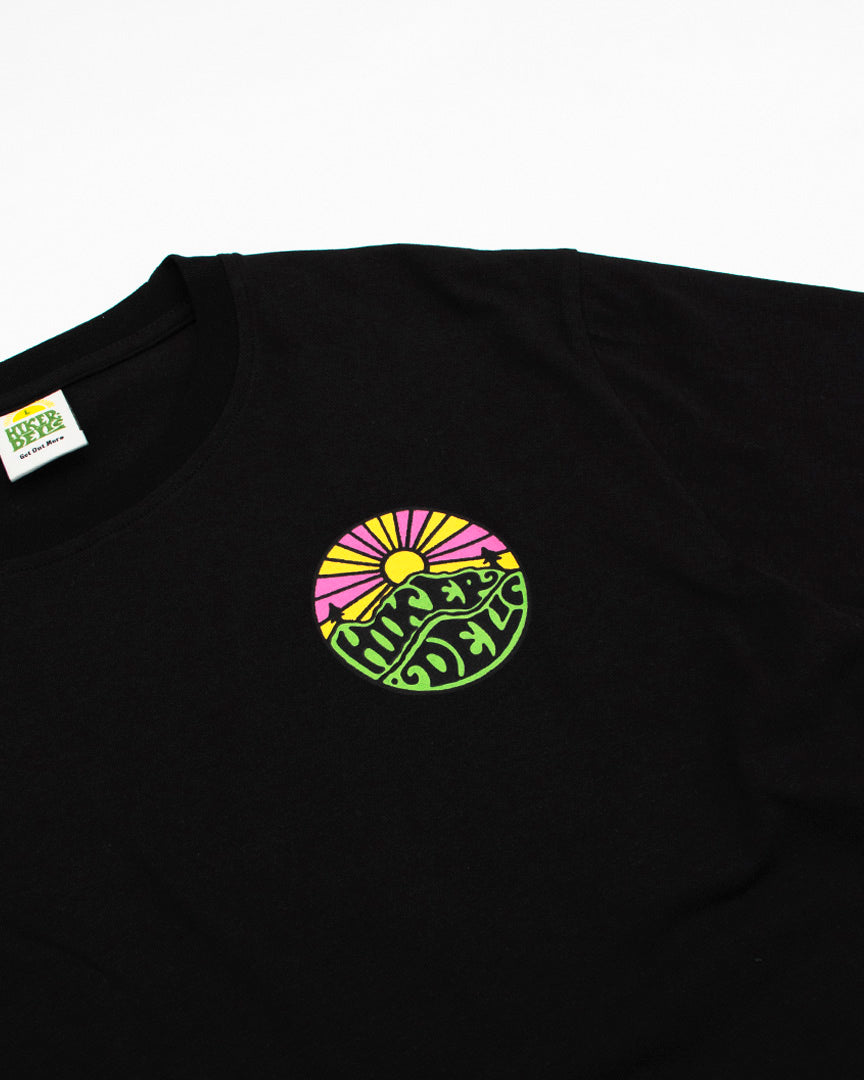 Hikerdelic Backprint Original Logo T-Shirt in Black
