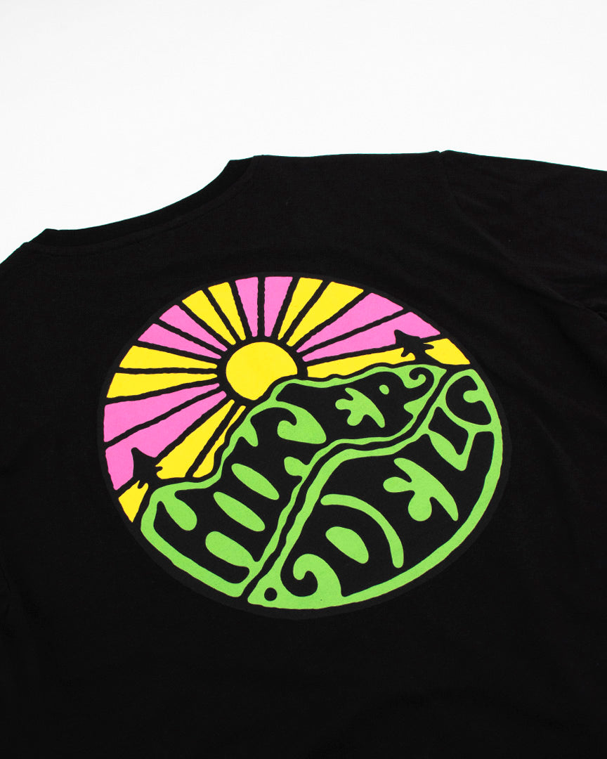Hikerdelic Backprint Original Logo T-Shirt in Black