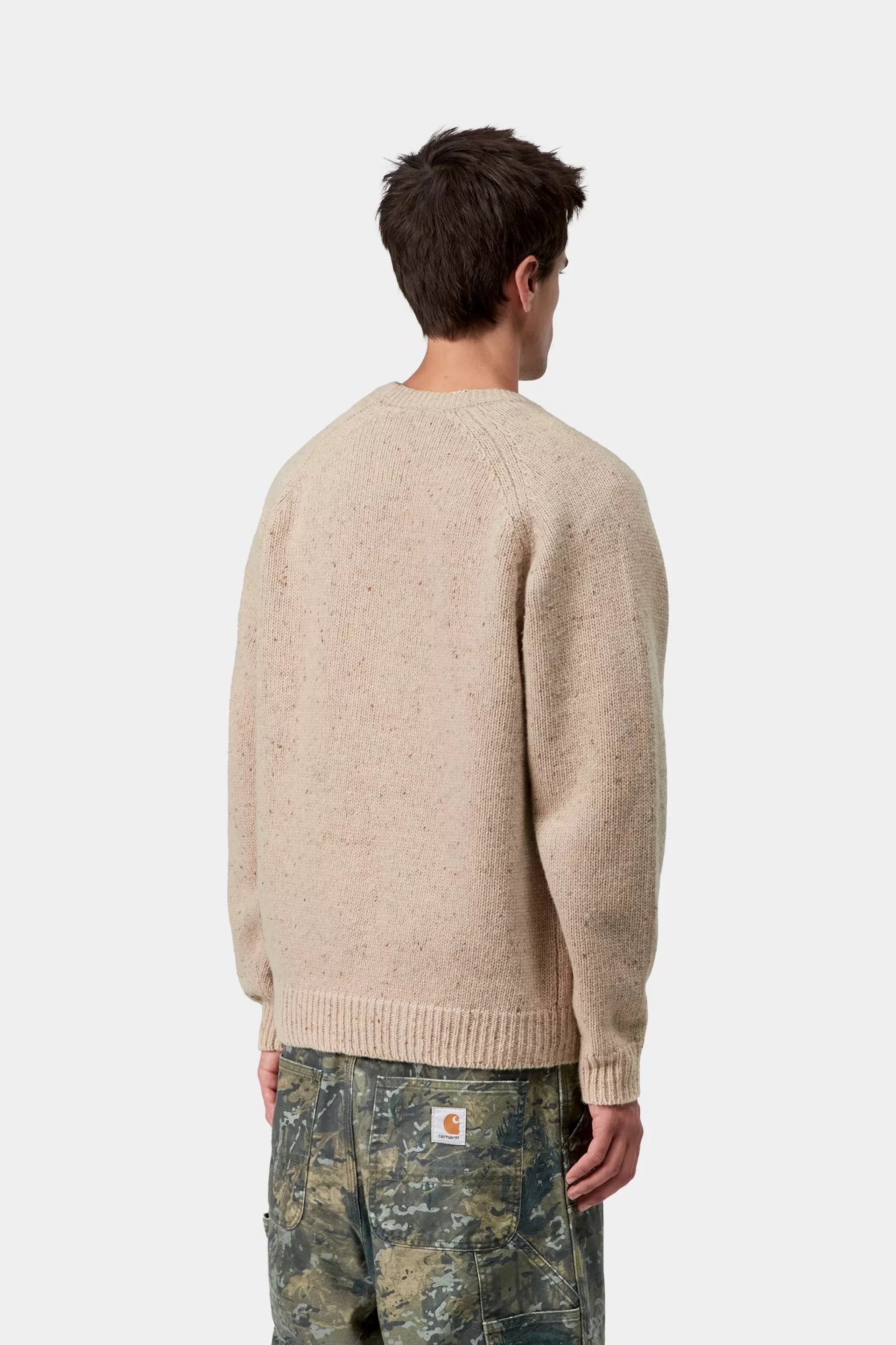 Carhartt WIP Anglistic Lambswool Sweater Fleur de Sel