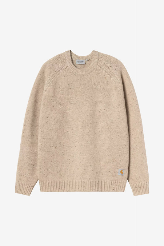 Carhartt WIP Anglistic Lambswool Sweater Fleur de Sel