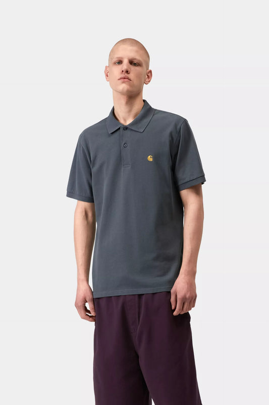 Carhartt WIP S/S Chase Pique Polo Cosy Blue