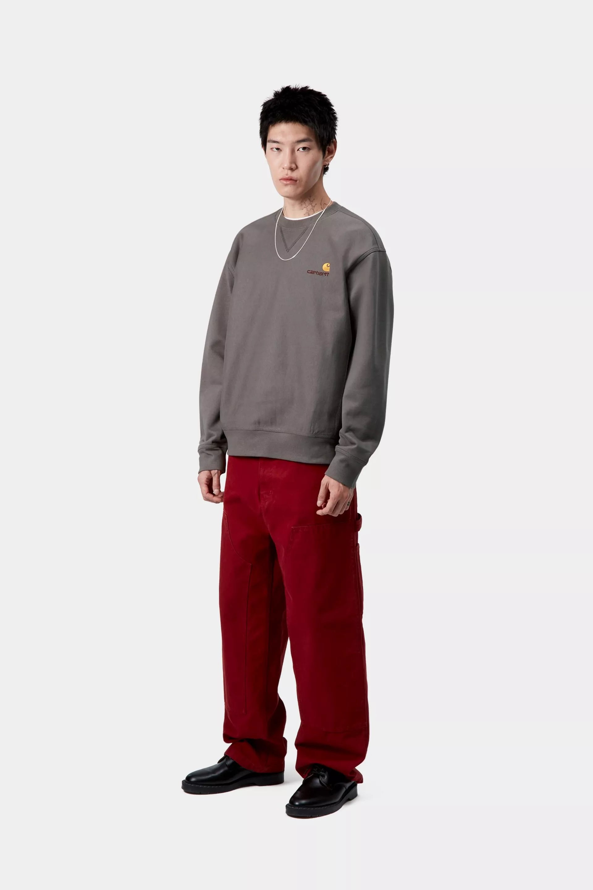 Carhartt WIP American Script Sweat Porphyry