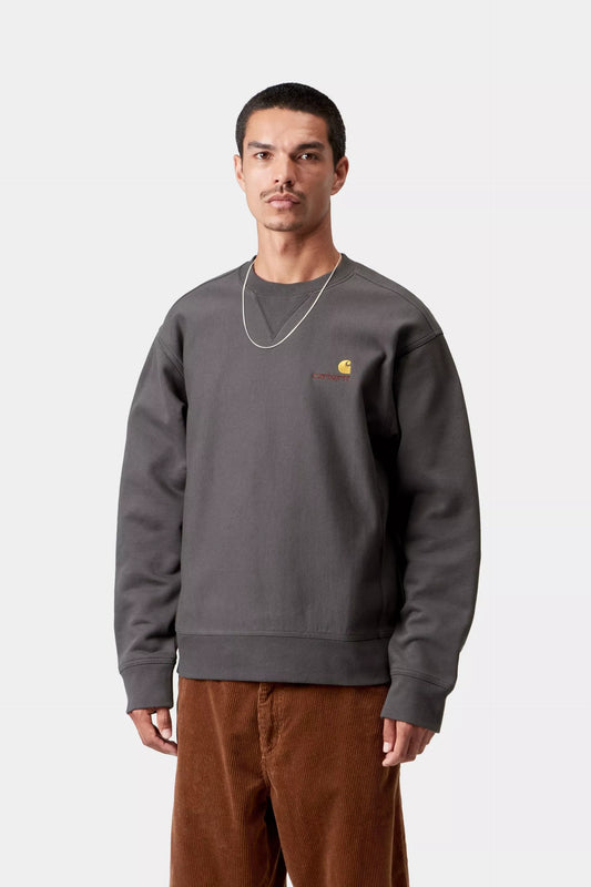 Carhartt WIP American Script Sweat Graphite