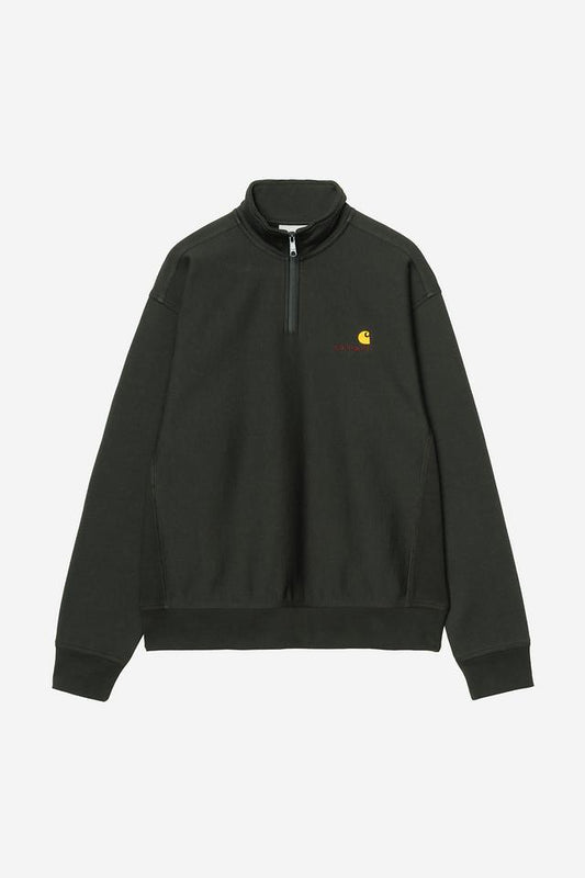 Carhartt WIP American Script Half Zip Sweat Raven