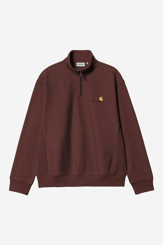 Carhartt WIP American Script Half Zip Sweat Amarone