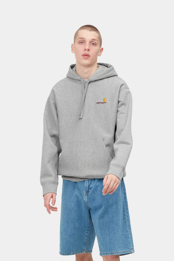 Carhartt WIP Hooded American Script Grey Heather