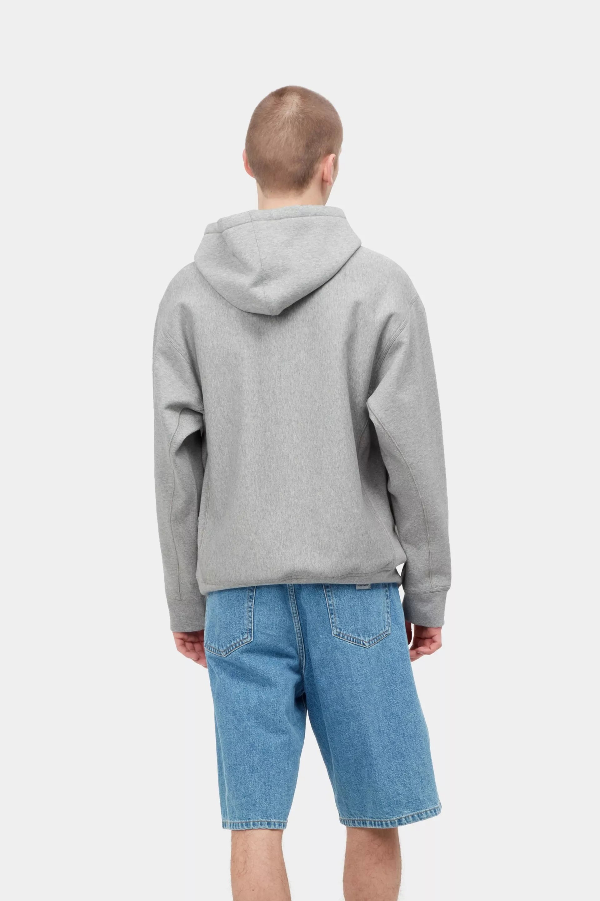 Carhartt WIP Hooded American Script Grey Heather