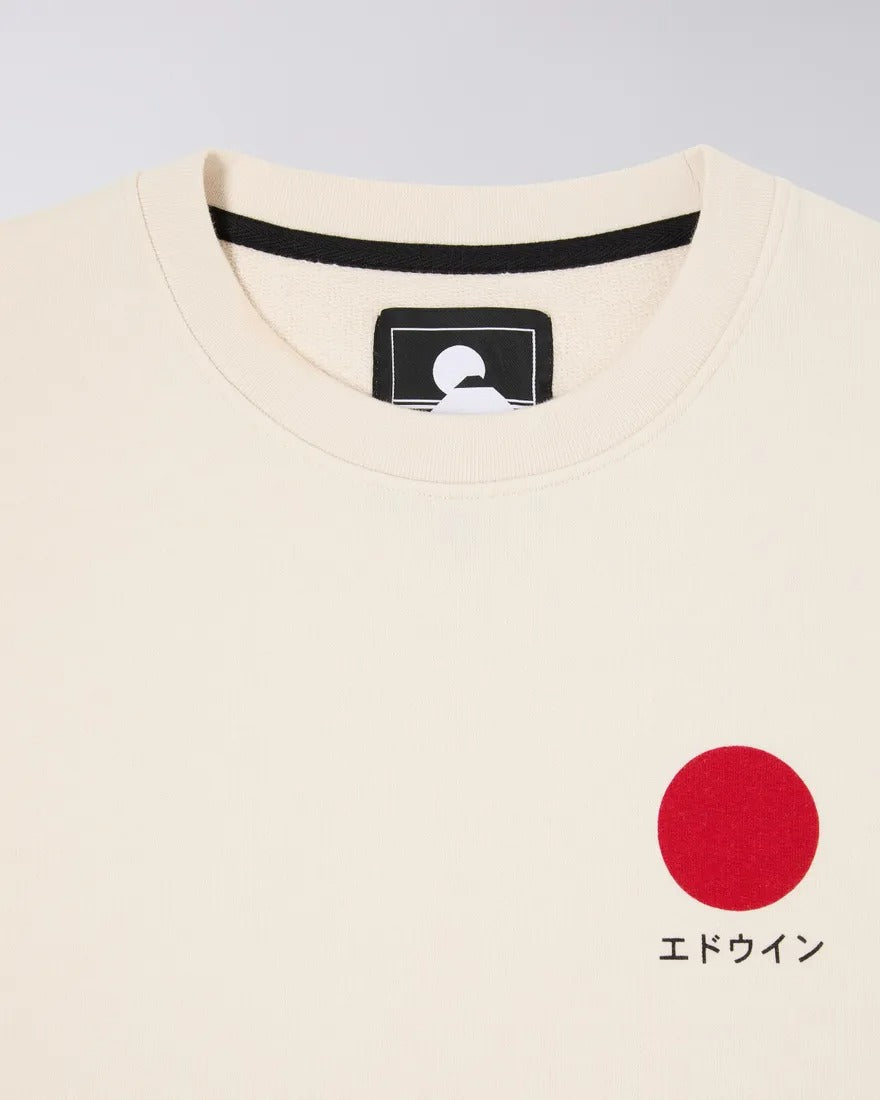 Edwin Japanese Sun Crew Sweat Whisper White