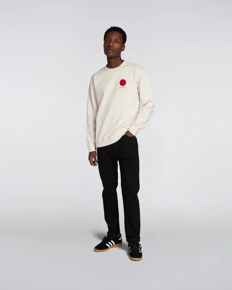 Edwin Japanese Sun Crew Sweat Whisper White