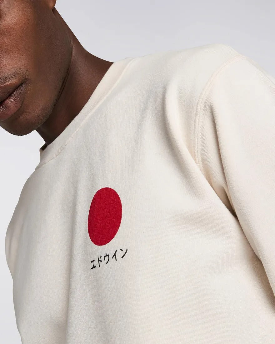 Edwin Japanese Sun Crew Sweat Whisper White