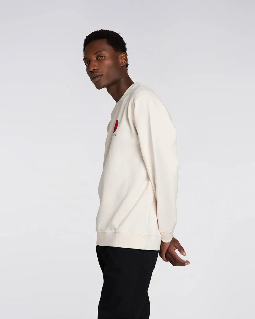 Edwin Japanese Sun Crew Sweat Whisper White
