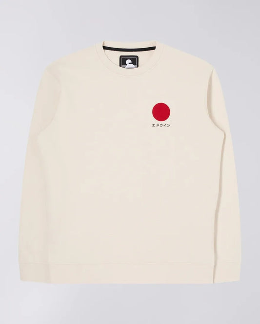 Edwin Japanese Sun Crew Sweat Whisper White