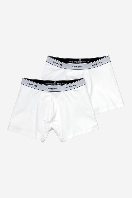 Carhartt WIP Twin Pack Cotton Trunk Boxer Shorts White