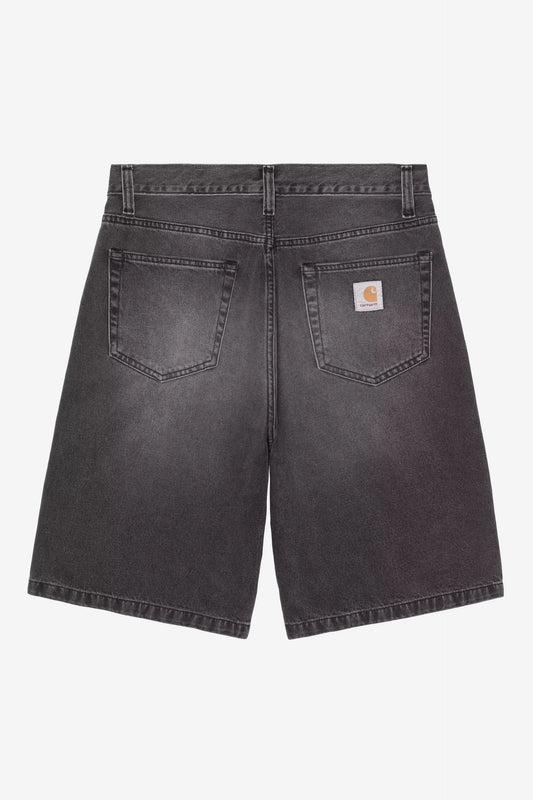 Carhartt WIP Landon Loose Denim Shorts Black Worn Bleached