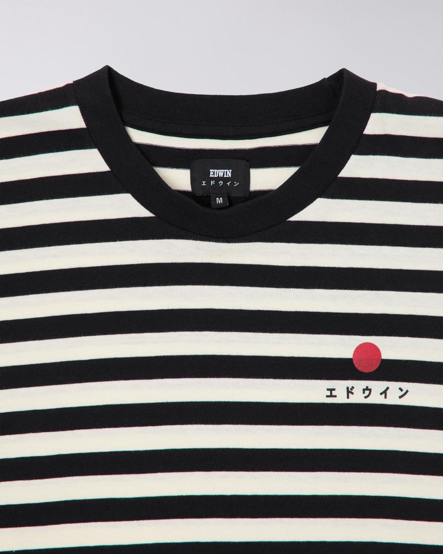 Edwin Basic Stripe T-Shirt Black/White