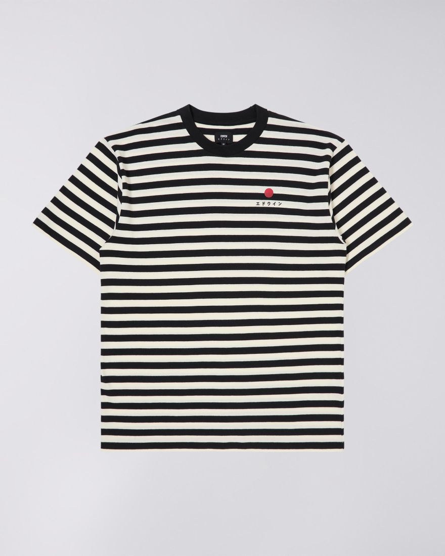 Edwin Basic Stripe T-Shirt Black/White