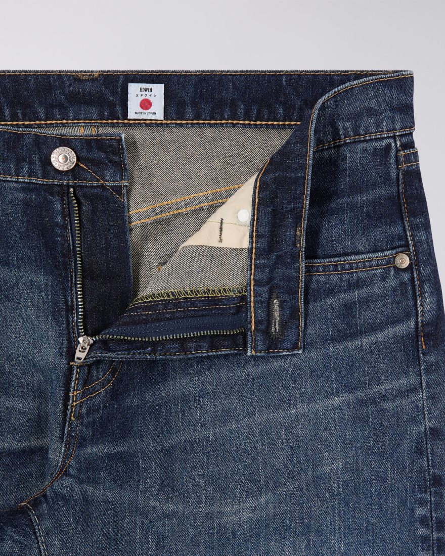 Edwin Regular Tapered Kaihara 13oz Blue Mid Dark Used Denim