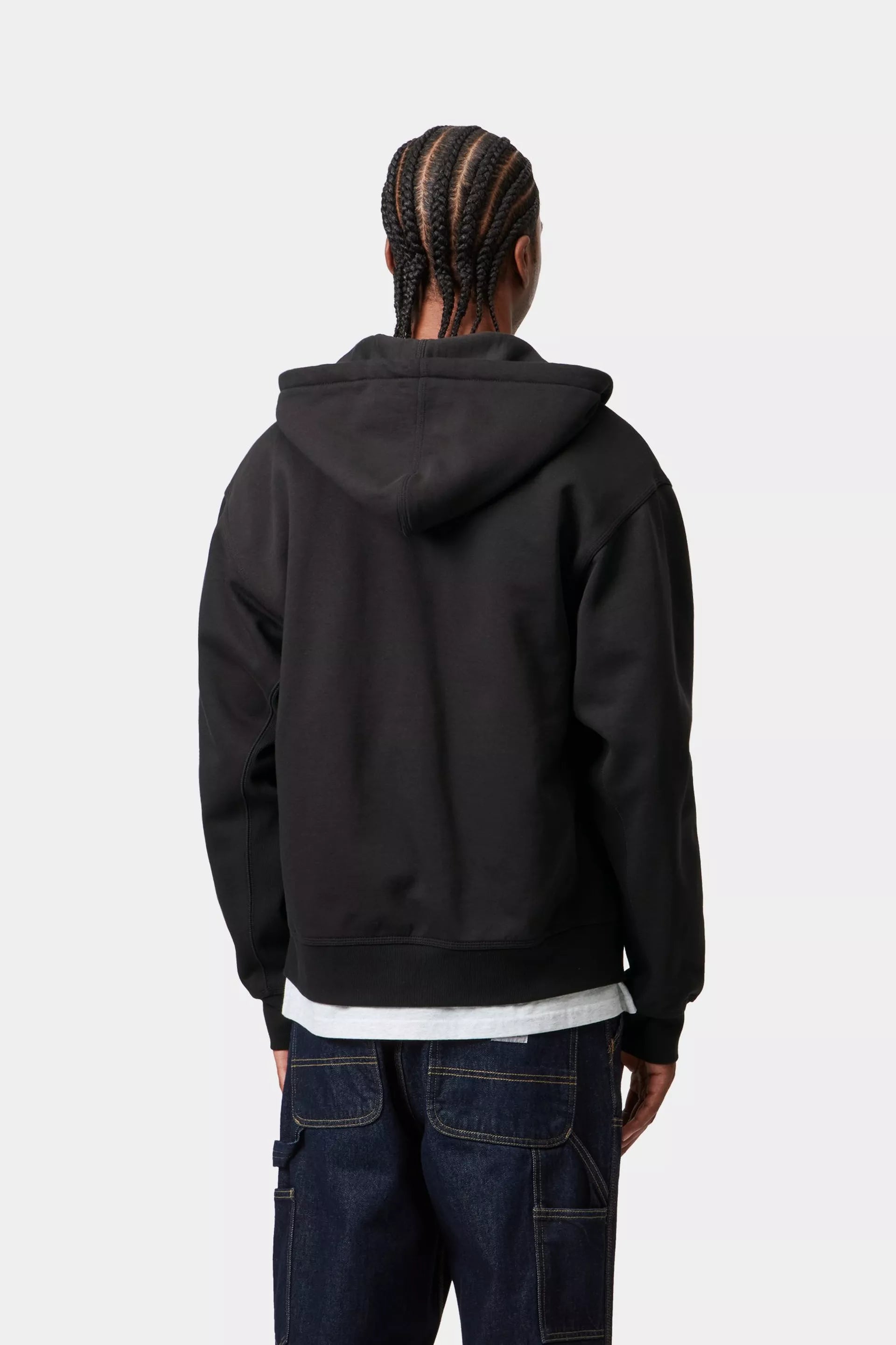 Carhartt WIP Hooded American Script Zip Jacket Black